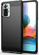 Forcell Carbon Brushed Back Cover Σιλικόνης Μαύρο (Redmi Note 10 Pro)