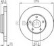 Bosch Σετ Δισκόπλακες Εμπρός 2τμχ για Ford C-Max / Focus / Focus C-Max Volvo C30 / C70 / S40