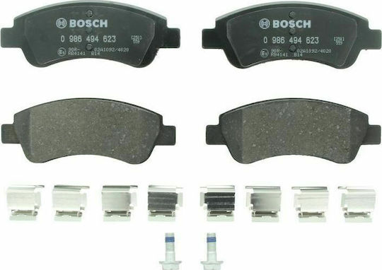 Bosch Brake Pad Front 2pcs for Citroen Berlingo / C2 / C3 / C4 / C4 Cactus / Xsara / Xsara Picasso Peugeot 1007 / 2008 / 206