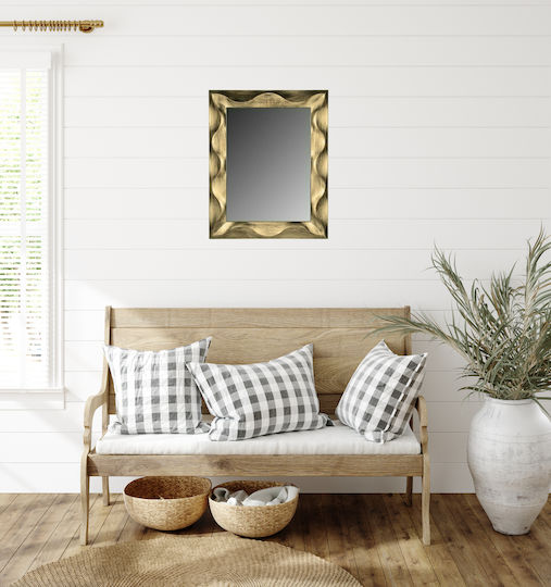 Homeplus 01.09.0129 Wandspiegel Rechteckig Antique Gold 75x60cm Homeplus 01.09.0129 Wandspiegel Rechteckig Antique Gold 75x60cm