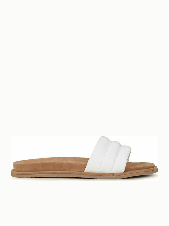 Sandale Casual Damă Din Piele Albe