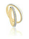 Fa Cad'oro WR-58 Set de inele de logodnă Inele bicolor cu Zircon