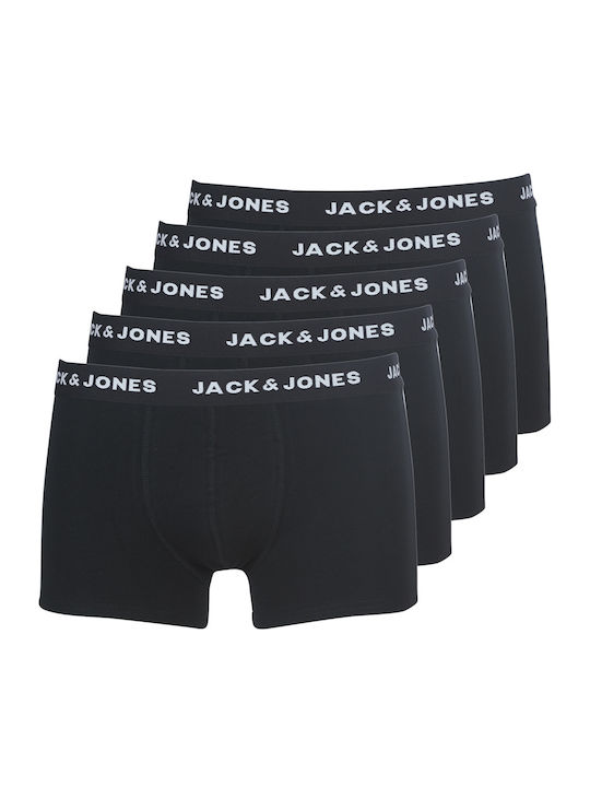Jack & Jones Ανδρικά Μποξεράκια Μαύρα 5Pack