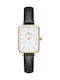 Daniel Wellington Quadro Pressed Sheffield Women's Watch with Black Leather Strap