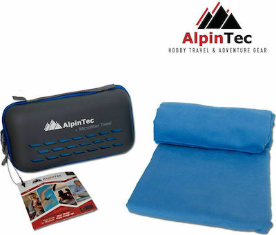 AlpinPro DryFast Handtuch Gesicht Mikrofaser Blau 120x60cm.