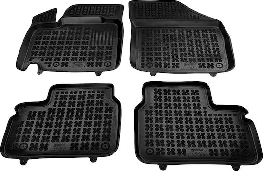 Rezaw Plast Set of Front and Rear Mats 4pcs Tray Type for Suzuki Ignis 2019+ Black