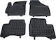 Rezaw Plast Set of Front and Rear Mats 4pcs Tray Type for Suzuki Swift 2019+ Black