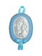 Prince Silvero Saint Icon Kids Talisman with Virgin Mary Blue from Silver MA-DM603-LC