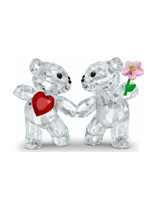 Swarovski Decorative Bear made of Crystal Αρκουδάκια Kris Ευτυχισμένοι Μαζί 5.7x3.3x4.1cm 1pcs