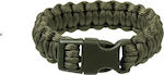 Mil-Tec Paracord Bracelet Survival Βραχιόλι 22χιλ. Medium Λαδί with Rope
