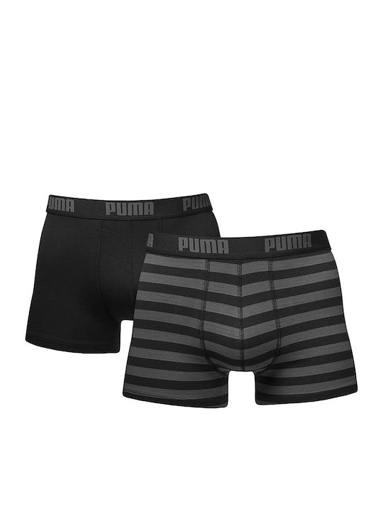 Puma Men's Boxers Black with Patterns 2Pack