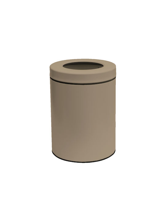 Pam & Co Metalic Coș de gunoi de birou 5lt Bej 21x21x28cm