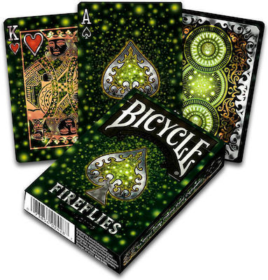 Bicycle Fireflies Spielkarten Schwarz in Kunststoffbox