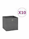 vidaXL Υφασμάτινο Κουτί Αποθήκευσης Γκρι 28x28x28cm 10τμχ