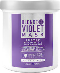 Amazon Keratin Blonde Violet Mask Masca de păr pentru Anti-Frizz 473ml