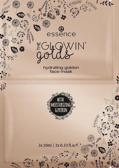 Essence Glowin' Golds Hydrating Golden Μάσκα Προσώπου 20ml
