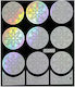 UpLac Stencil Holo 314 Briefmarken für Nägel in Silber Farbe