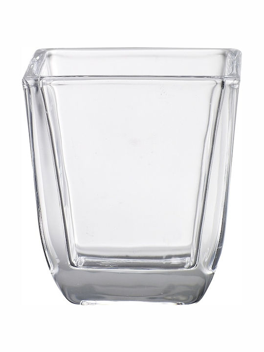 Bolsius Votive Kerzenhalter geeignet für Teelichter Glas Transparent 6.5x6.5x5.8cm 1Stück