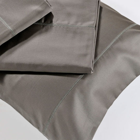 Down Town Home S250 Pillowcase Set with Envelope Cover 06 Anthracite 52x75cm.