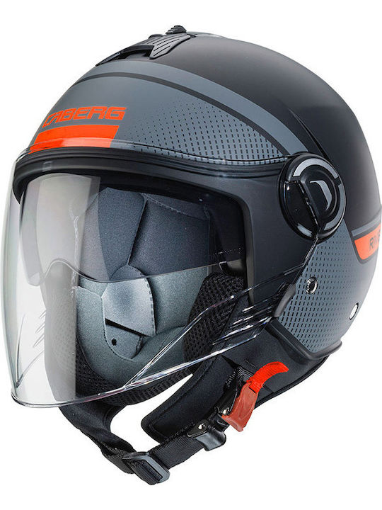 Caberg Riviera V4 Elite 70 Black Matt/Antracite/Orange Κράνος Μηχανής Jet