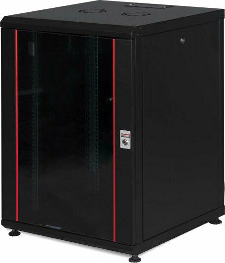 Lande Proline 300 Επιδαπέδια Καμπίνα Rack 22U 60x60x108.5cm Μαύρο RACK.0372