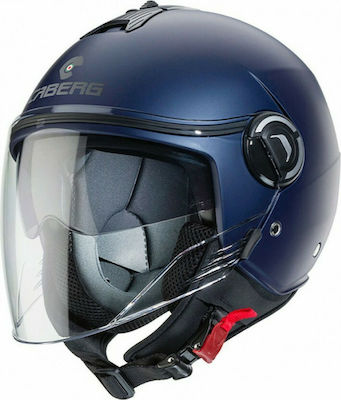 Caberg Riviera V4 Jet Helmet 48 Matt Blue Yama CAB000KRA528