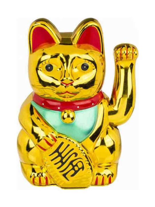 Out of the Blue Decorative Cat made of Plastic Καλωσορίσματος Maneki Neko in Gold 12x10x20cm 1pcs