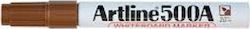 Artline 500A Μαρκαδόρος Πίνακα Καφέ 2mm
