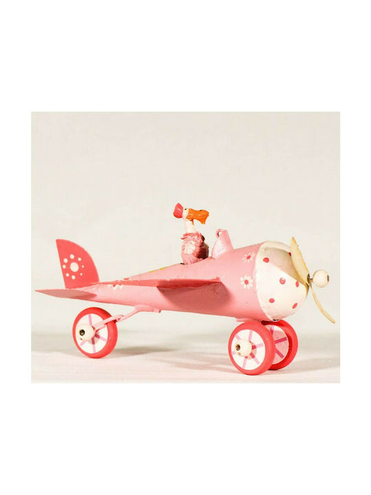 SP Souliotis Vintage Metallic Miniature Airplane 14x14x8cm