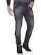 Ferrez G Men's Jeans Pants with Slim Tapered Fit Gray