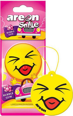 Areon Car Air Freshener Tab Pendand Smile Dry Bubble Gum