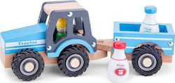 New Classic Toys Fahrzeug Tractor With Trailer - Milk Bottles aus Holz für 18++ Monate