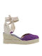 Women's Suede Platform Espadrilles Purple
