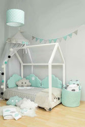 Baby Star Cloud Crib Bumpers Classic Inside Green 40x190cm