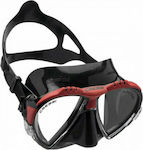 CressiSub Silicone Diving Mask Matrix Μαύρη/Κόκκινη Black