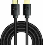 Baseus HDMI 2.1 împletitură Cablu HDMI de sex masculin - HDMI de sex masculin 3m Negru