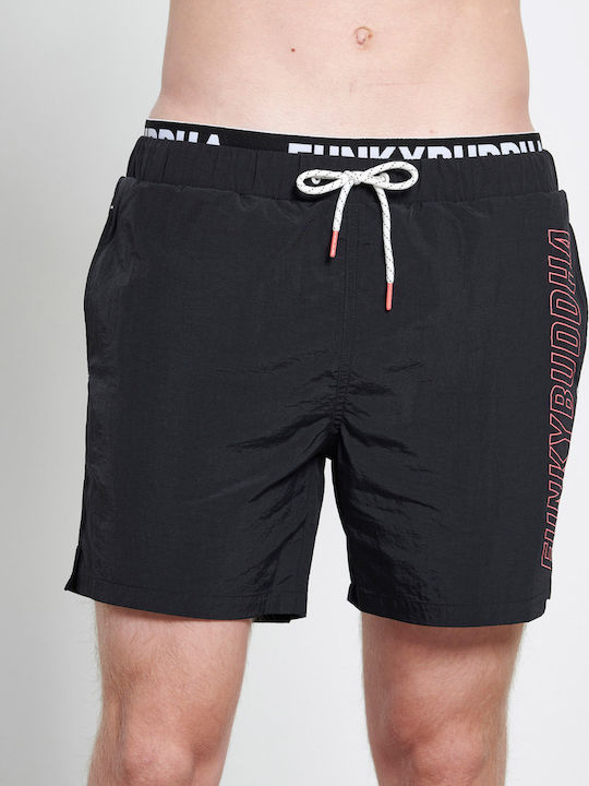 Funky Buddha Herren Badebekleidung Shorts Schwarz