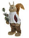 Inart Weihnachtliche Plüsch Figur Eichhörnchen 72x72x22cm