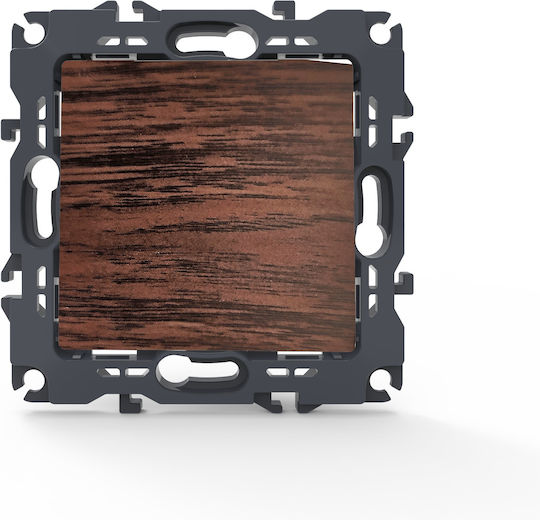 Aca Prime Recessed Wall Switch Lighting One-Way without Frame Brown