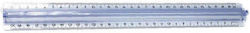 Aristo Ruler Plastic Transparent 30cm with Handle με Ράχη