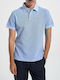 Barbour Ανδρικό T-shirt Polo Γαλάζιο