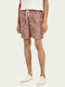 Scotch & Soda Men's Swimwear Shorts Brown with Patterns