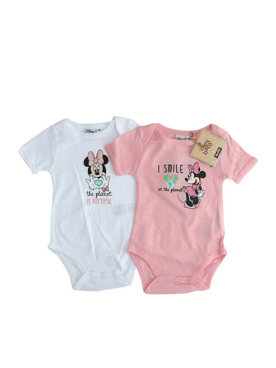 Disney Minnie Mouse Σετ Κορμάκια Ροζ 2τμχ