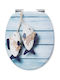 Wirquin 16440 Toilettenbrille Soft-Close Hölzernes 41-43x37.5cm Fisch