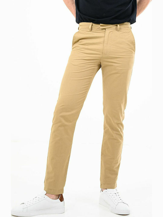 Superdry Παντελόνι Chino σε Slim Εφαρμογή Μπεζ