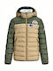 Kids' Quilted Jacket Short with Hood Beige