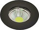 Eurolamp Round Metallic Recessed Spot with Socket GU5.3 Black 8x8cm. 5pcs