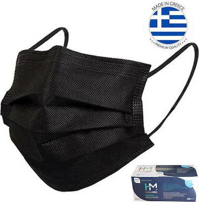 Hellas Med Disposable Face Mask Black 50pcs