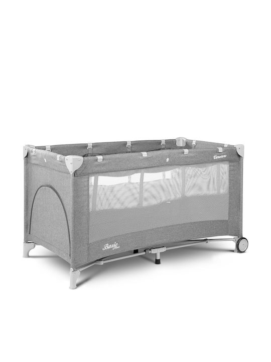 Caretero Basic Plus Playpen with Mattress Gray 125x66cm