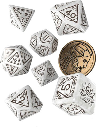 Q Workshop The Witcher Geralt (The White Wolf) Dice 7pcs SWGE3T